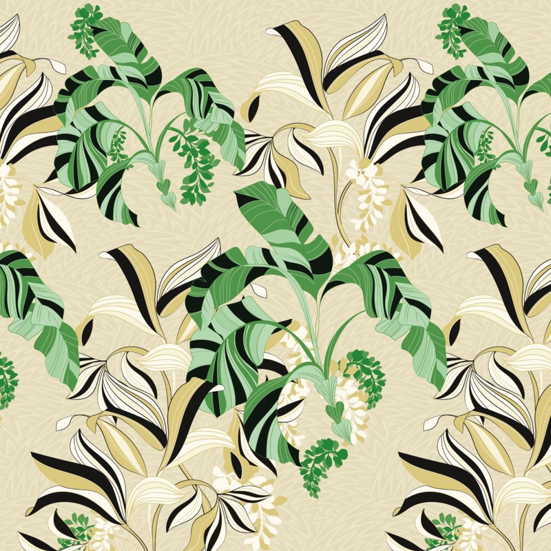 Z77555 Savana Floral Caladio Panel