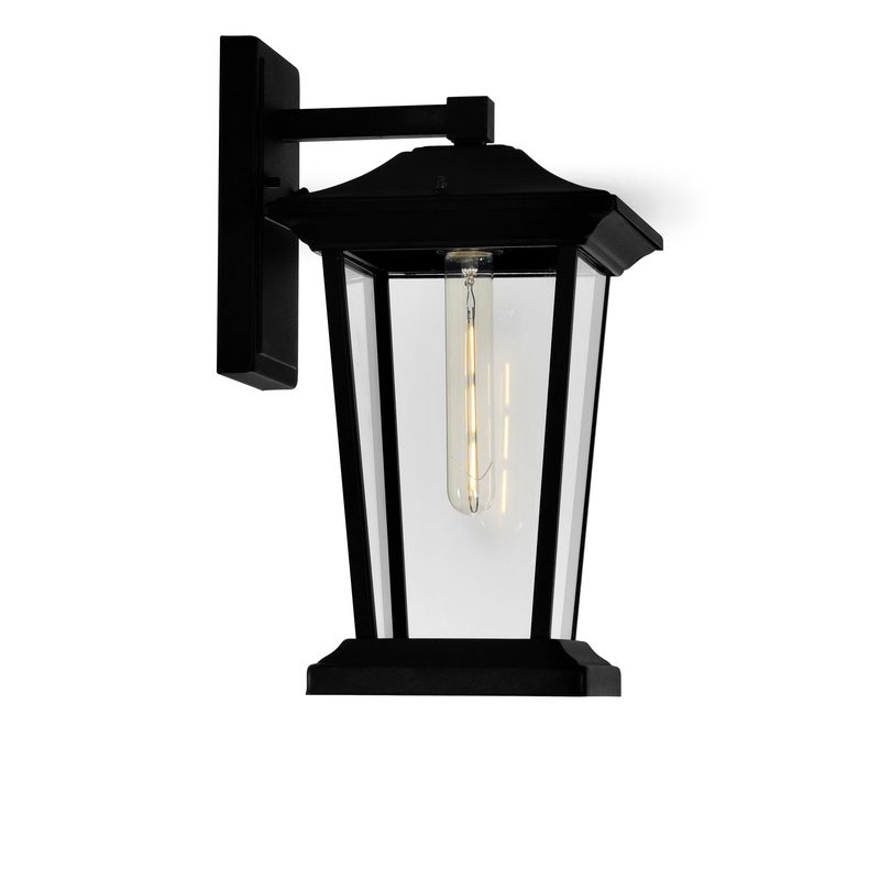 0413W8-1-101 Leawood 1 Light Black Outdoor Wall Light