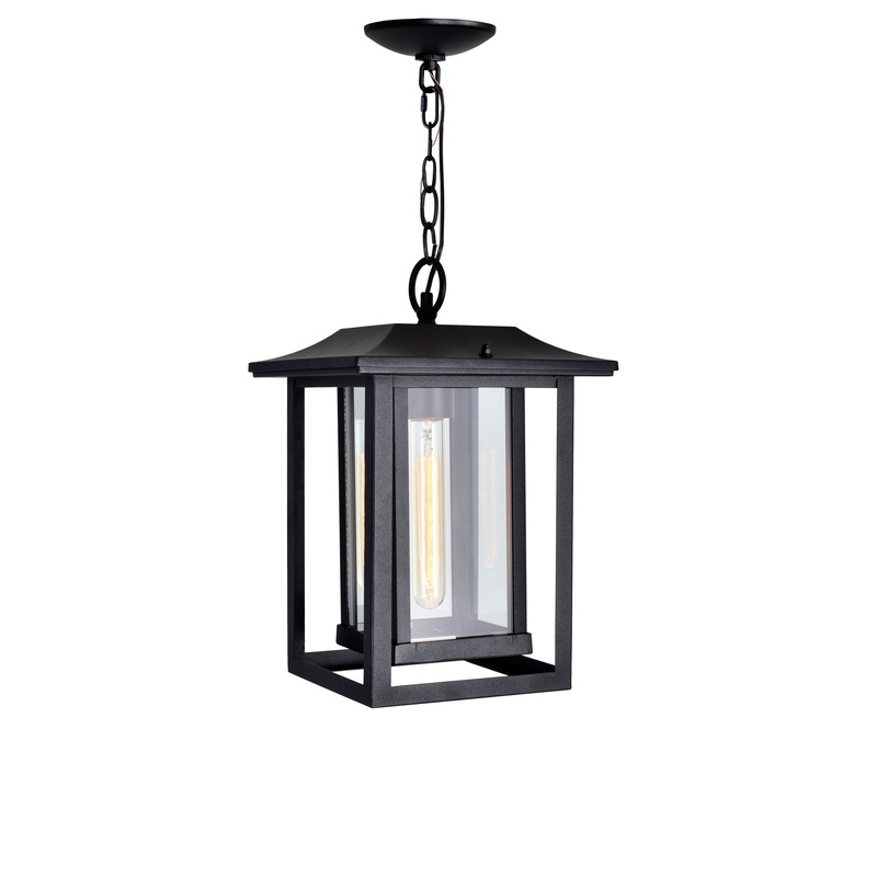0414P10-1-101 Winfield 1 Light Black Outdoor Hanging Light