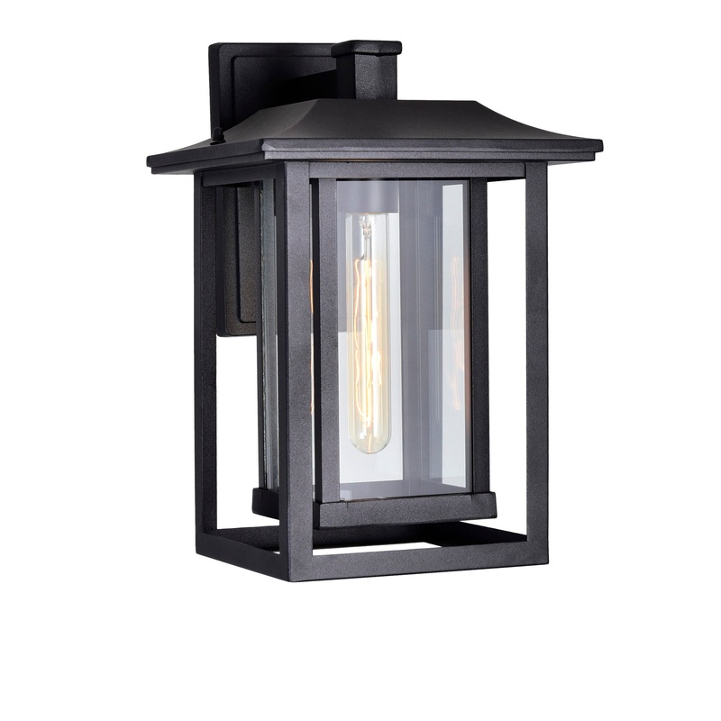 0414W10-1-101 Winfield 1 Light Black Outdoor Wall Light