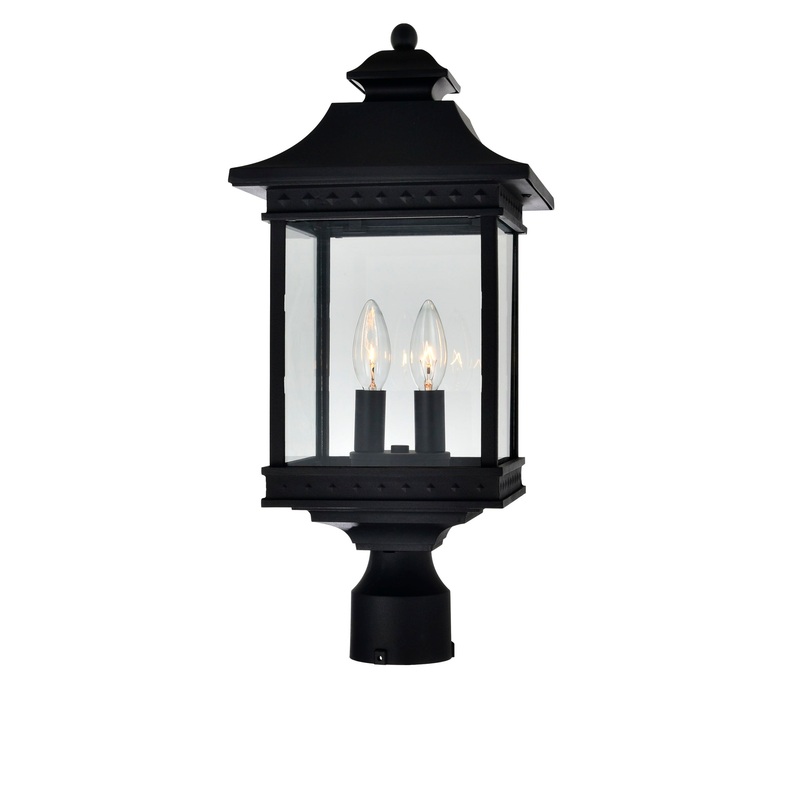 0416PT9-2-101 Cleveland 2 Light Black Outdoor Lantern Head