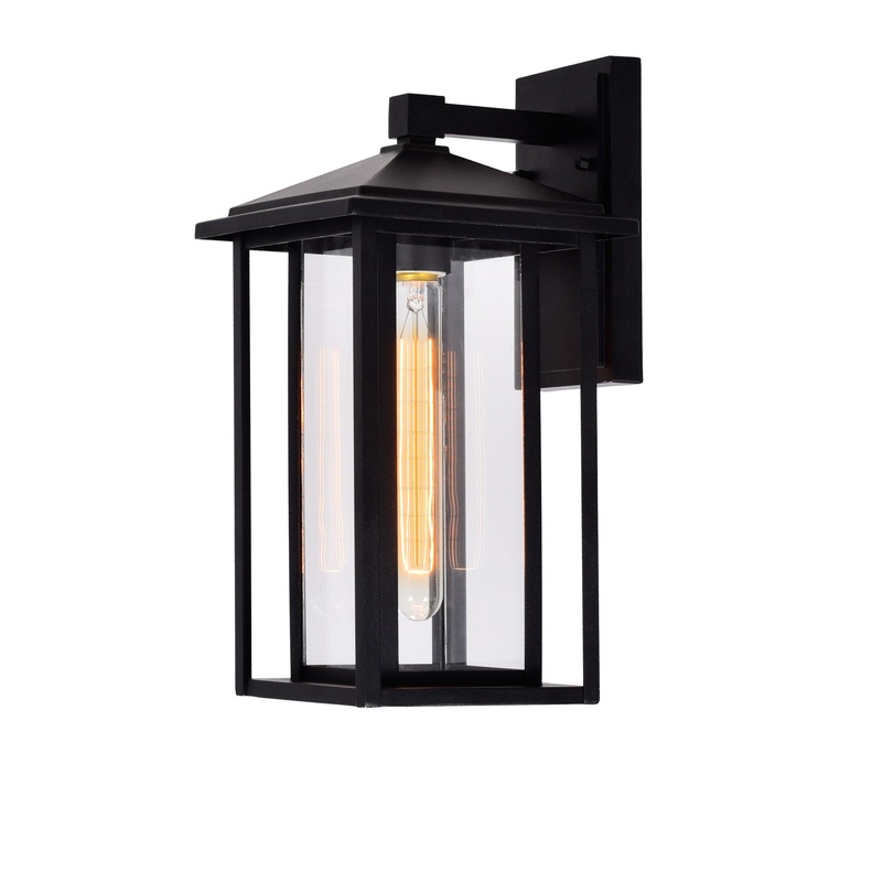 0417W7-1-101 Crawford 1 Light Black Outdoor Wall Light