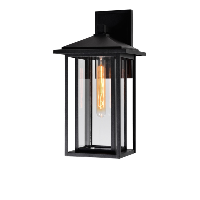 0417W9-1-101 Crawford 1 Light Black Outdoor Wall Light