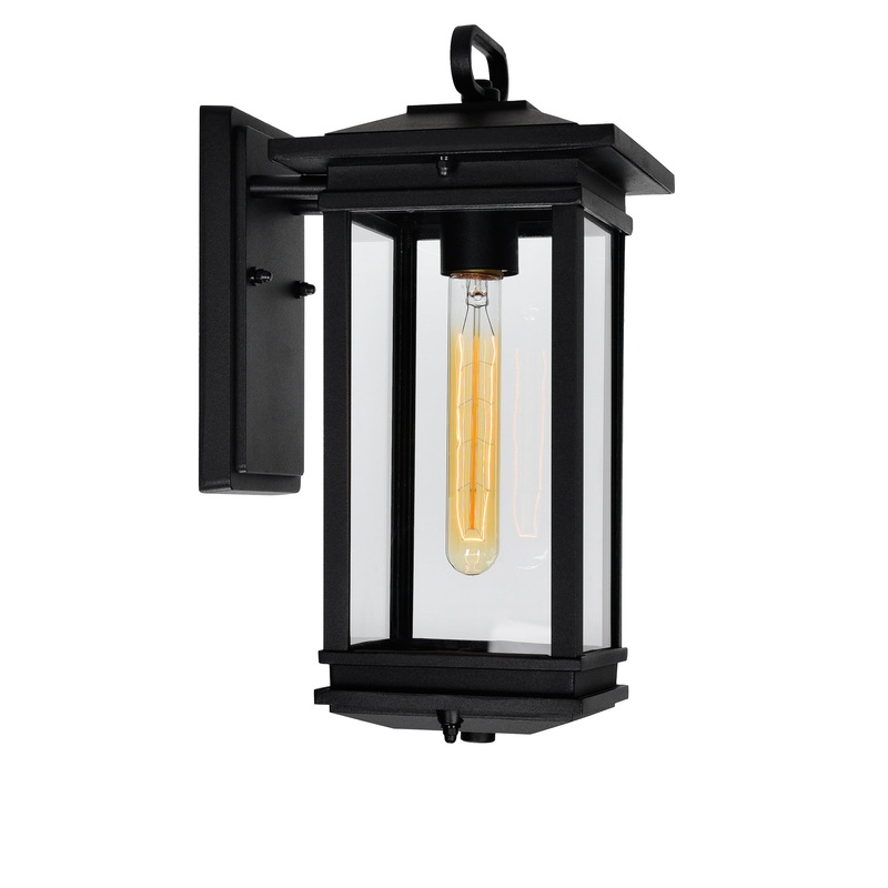 0422W7-1-101 Oakwood 1 Light Outdoor Black Wall Lantern