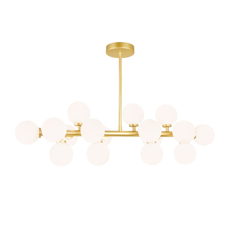 1020P36-16-602 Arya 16 Light Chandelier With Satin Gold Finish