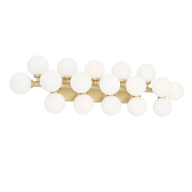 1020W36-17-602 Arya 17 Light Wall Sconce With Satin Gold Finish