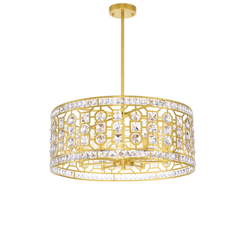 1026P23-6-193 Belinda 6 Light Chandelier With Champagne Finish