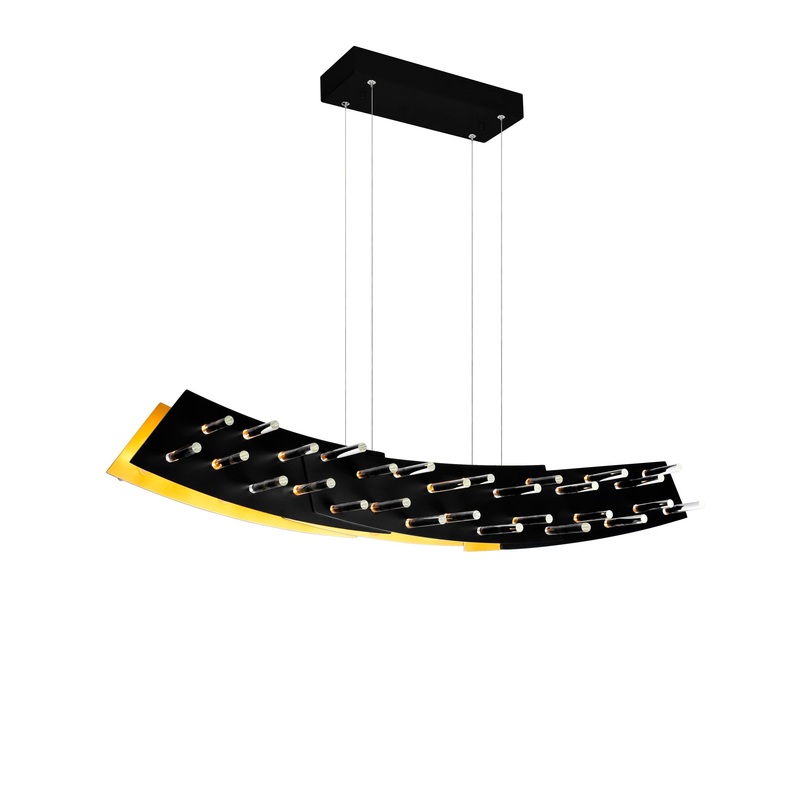 1244P40-101 Gondola LED Chandelier With Black Finish