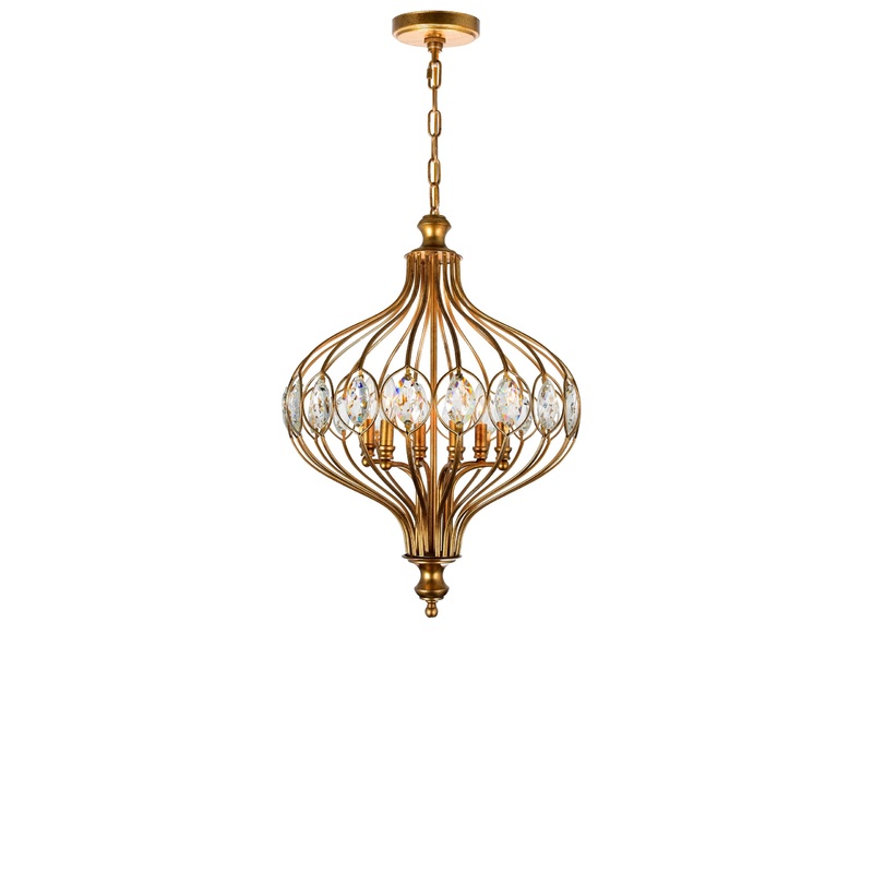 9935P19-6-182 Altair 6 Light Chandelier With Antique Bronze Finish
