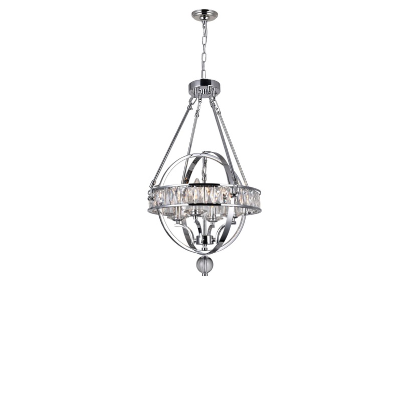 9957P16-4-601 Arkansas 4 Light Chandelier With Chrome Finish