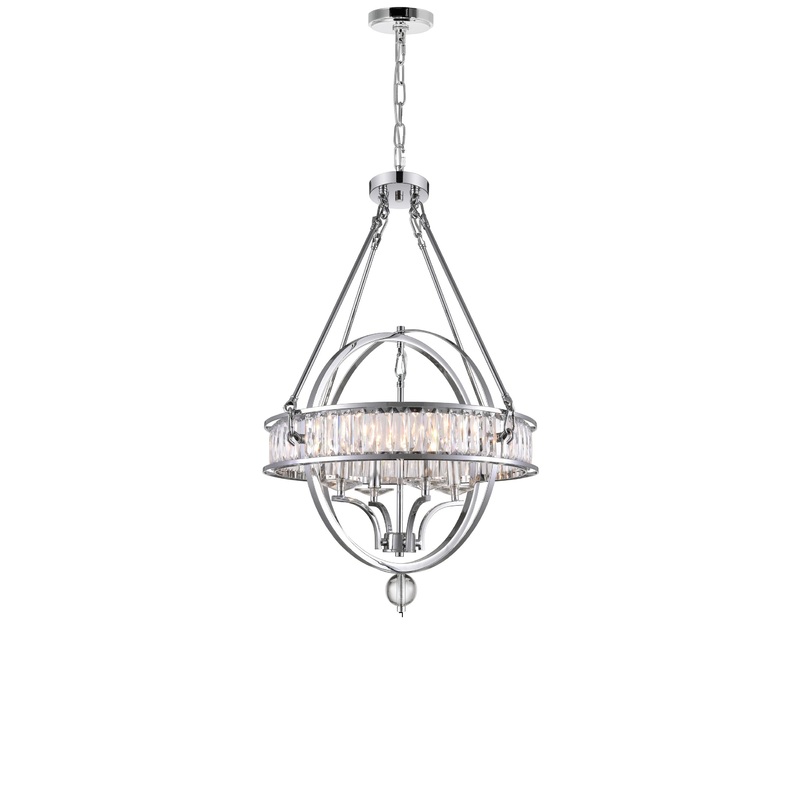 9957P20-4-601 Arkansas 4 Light Chandelier With Chrome Finish