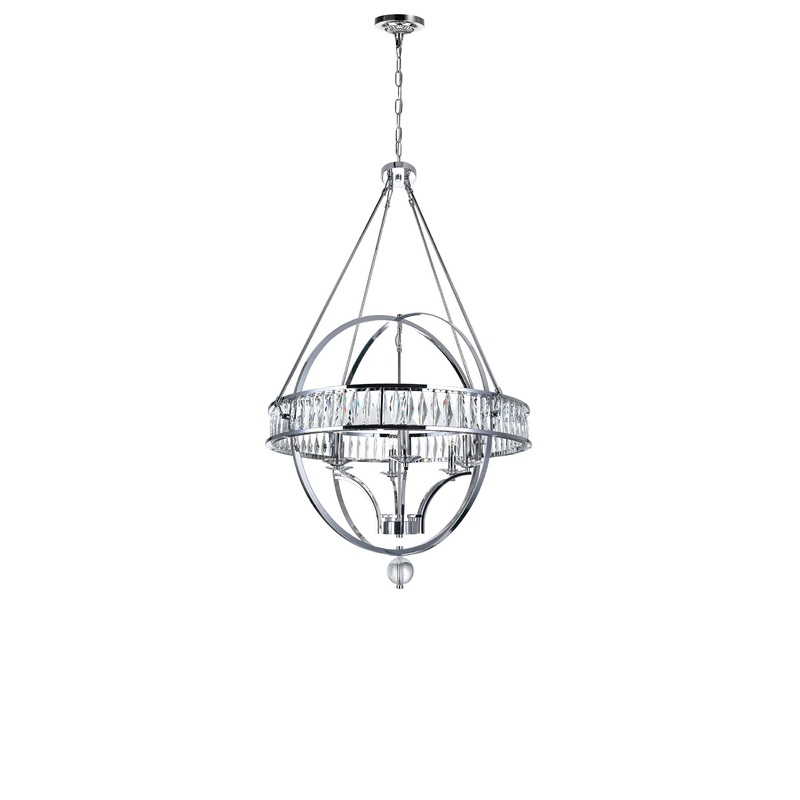9957P30-6-601 Arkansas 6 Light Chandelier With Chrome Finish