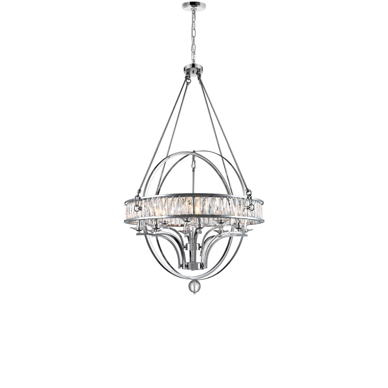 9957P42-12-601 Arkansas 12 Light Chandelier With Chrome Finish