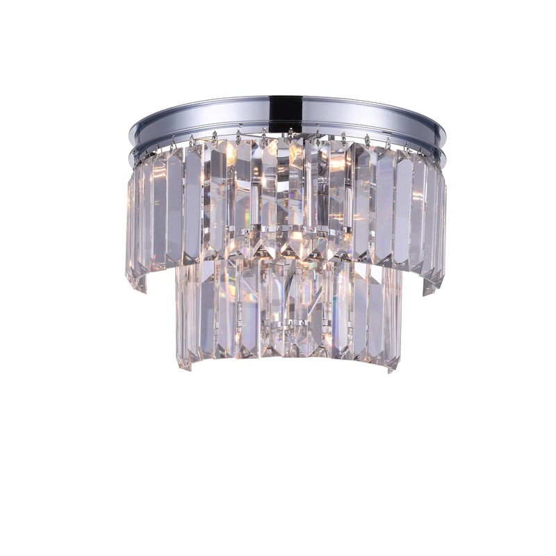 9969W10-4-601 Weiss 4 Light Wall Sconce With Chrome Finish