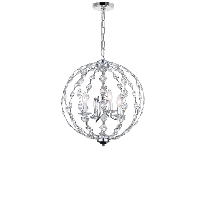 9970P19-4-601 Esia 4 Light Chandelier With Chrome Finish