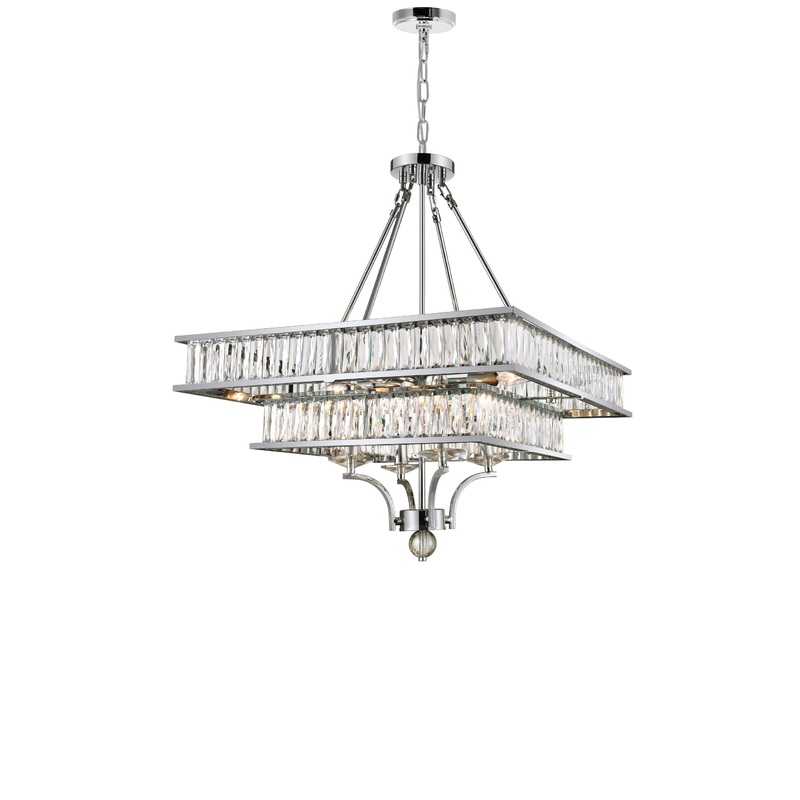 9972P23-8-601 Shalia 8 Light Chandelier With Chrome Finish